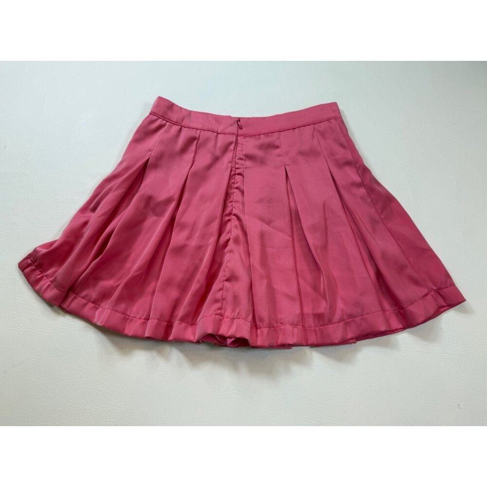 Do+Be Pleated Pink Skirt With Shorts 12" Length Lightweight Design (bin HH163) - Picture 7 of 9